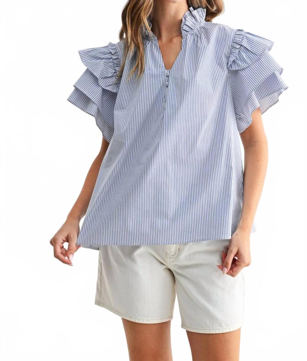 NEW JOH jessy top in navy white stripe